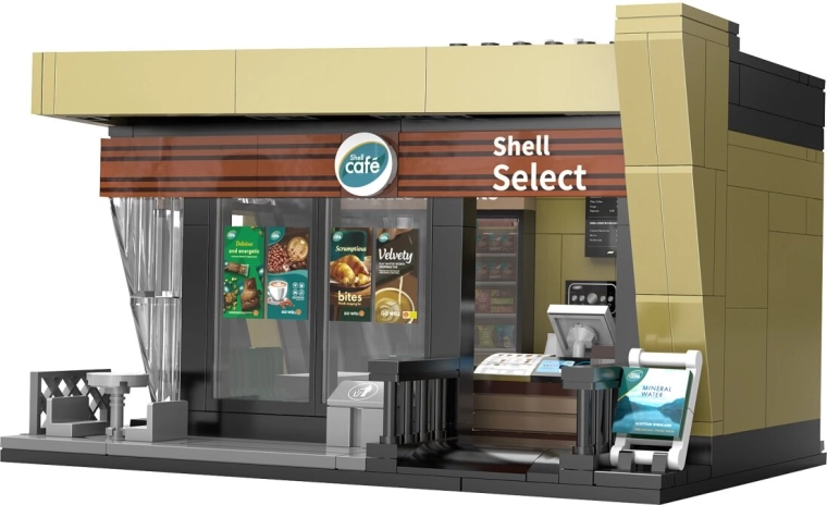 CaDA Shell Select Café gradbeni komplet v merilu 1:30