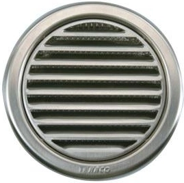 Prezračevalna rešetka z mrežico, premer 150 mm, nerjaveče jeklo