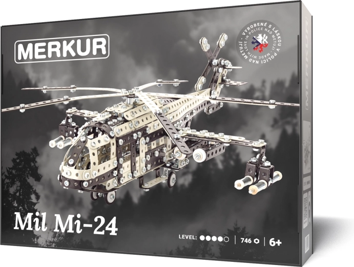 Merkur konstrukcijska igrača helikopter MIL MI-24, 746 delov