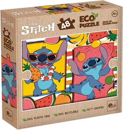 Lisciani obojestranske eko sestavljanke Stitch, 48 kosov