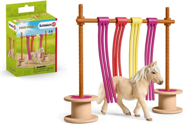 Schleich komplet konj z ovirami in nalepkami