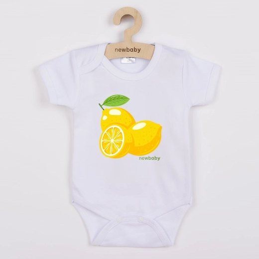 New Baby otroški bodi s potiskom Lemon, kratek rokav, velikost 80 (9–12 mesecev)