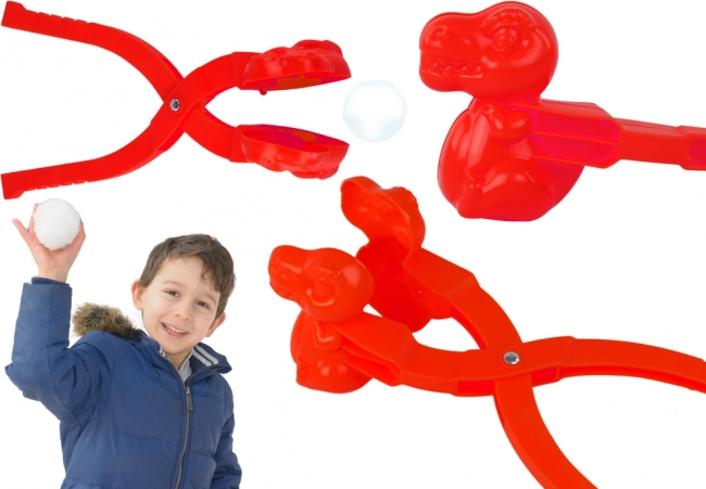 Izdelovalec snežnih kep dinozaver rdeč