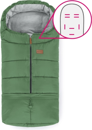 Petite&Mars nastavljiva zimska vreča 3v1 Jibot Horizontal Juicy Green