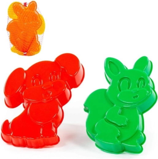 Modeli za pesek – veverica in kužek