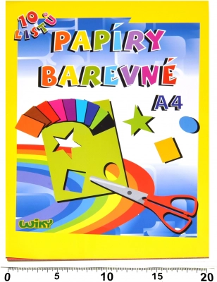 Barvni papirji A4 180 g/m², 10 listov