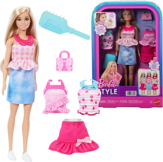 Mattel Barbie Style modna punčka s kompletom oblačil in dodatkov