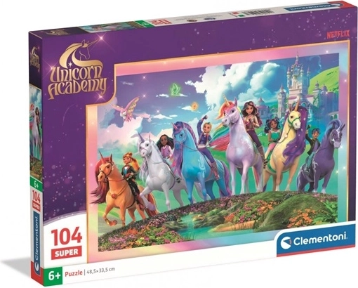 Clementoni sestavljanka Unicorn Academy Super 104 kosov
