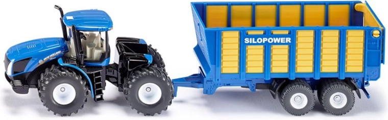Siku traktor NEW HOLLAND s prikolico 1:50