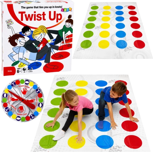 Družinska gibalna igra Twist s podlogo in ruleto