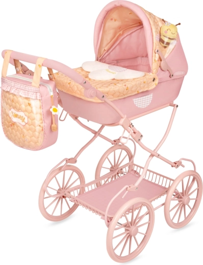 DeCuevas zložljiv voziček za punčke s torbo Honey – 81 cm