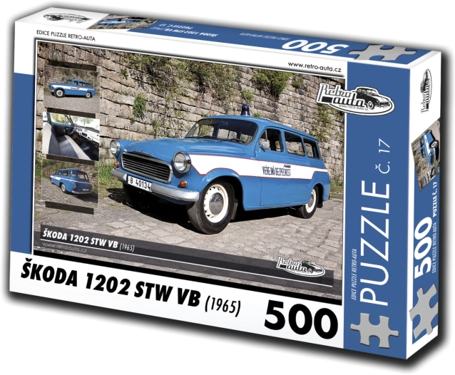 Retro-avtomobilske puzzle Škoda 1202 STW VB 500 koščkov