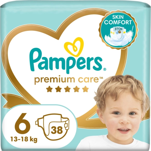Pampers Premium Care otroške plenice velikost 6 (13 kg+) 38 kos