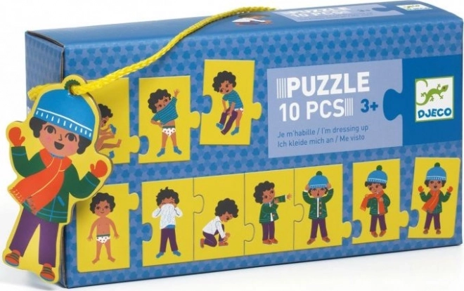 Otroške puzzle oblačenje 10 kosov Djeco