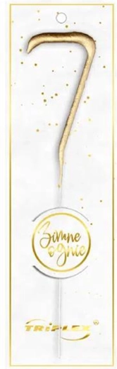 Prskavka številka 7 zlata 16,5 cm