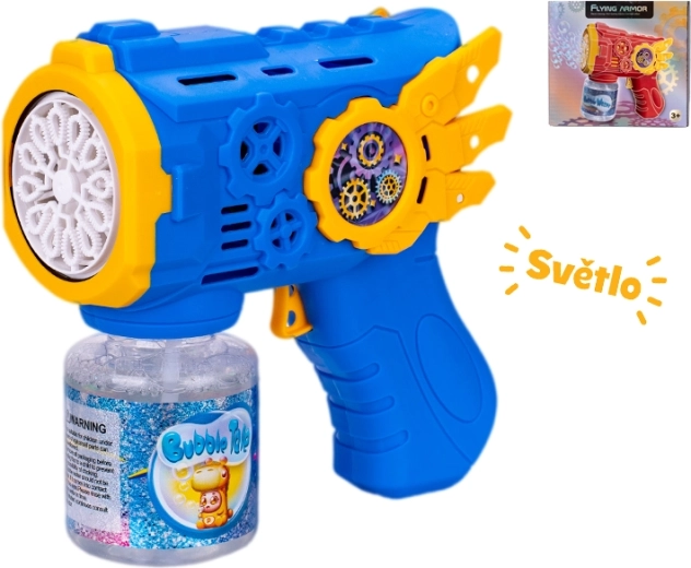 Pištola za milne mehurčke s svetlobnimi učinki 13 cm