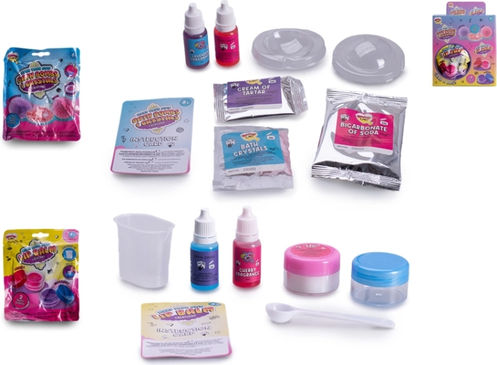 Kreativni komplet za izdelavo balzama za ustnice ali kopalne bombe z sadnim vonjem