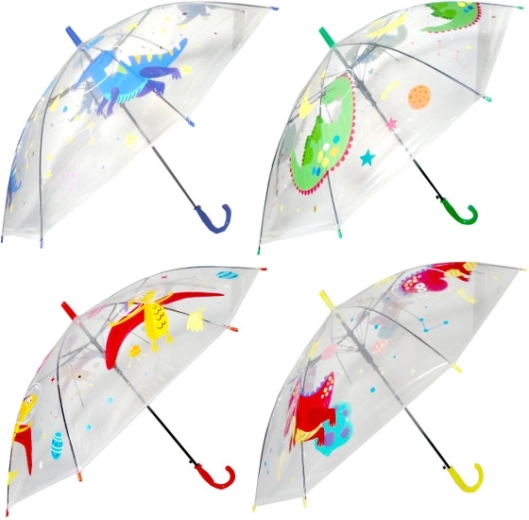 Otroški samodejni dežnik z dinozavri