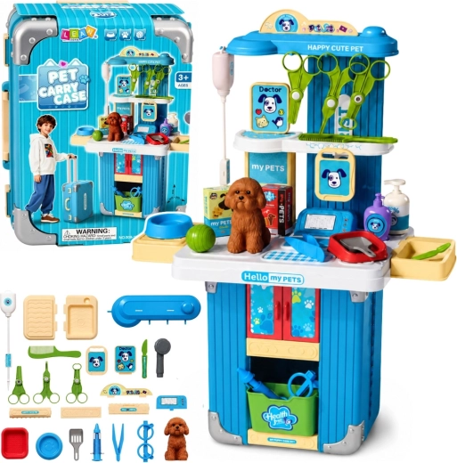Veterinary suitcase with a dog and care accessories - 1 piece