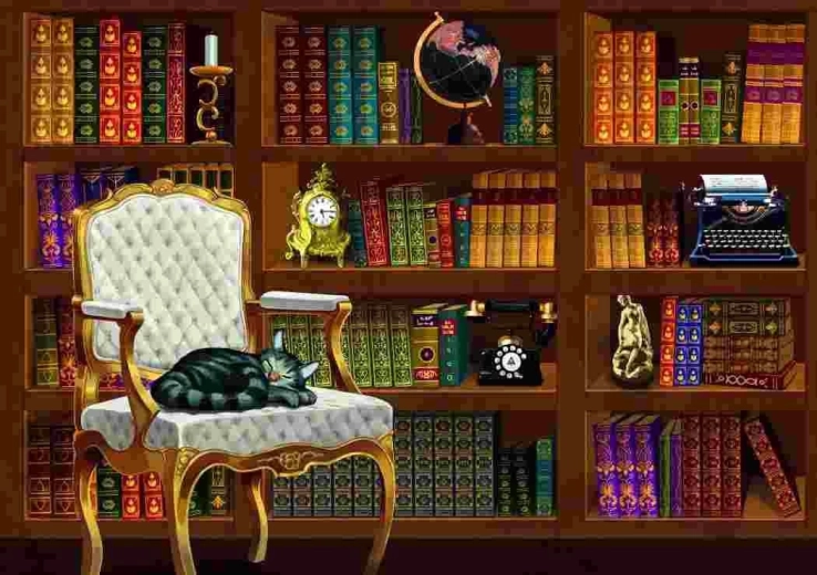 Sestavljanka Vintage knjižnica 1000 kosov