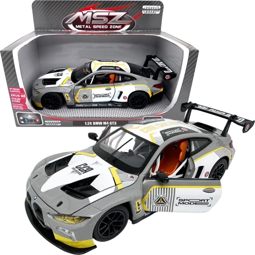 Kovinski model 1:24 BMW M4 GT3 – srebrno siva