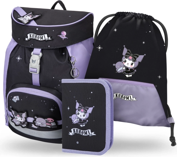 Baagl šolski set Airy Kuromi fortune dream – nahrbtnik, peresnica in vrečka