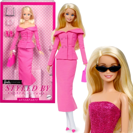 Mattel Barbie Signature zbirateljska lutka deluxe v rožnatem kompletu Day to Night, styled by Andrew Mukamal