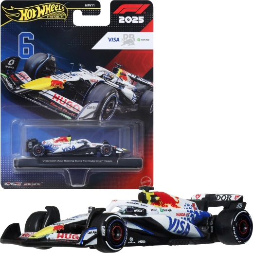 Hot Wheels Premium Formula 1 dirkalnik 2025 Visa Cash App Racing Bulls Isack Hadjar #6 - 1 kos