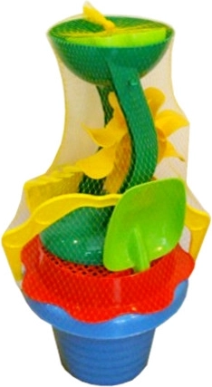 Komplet za pesek z mlinčkom, z rebrasto površino