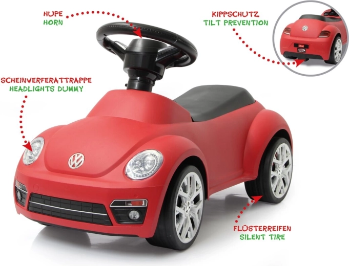 Jamara poganjalec VW Beetle rdeč