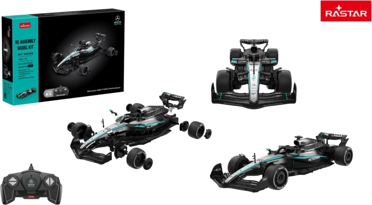 Rastar RC avto Mercedes-AMG F1 W16 E Performance gradbeni komplet 1:16 črn - 1 kos