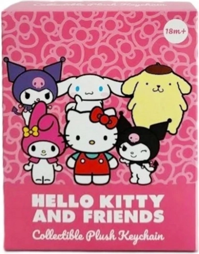 Hello Kitty in prijatelji plišasti obesek za ključe 13 cm – naključni motiv