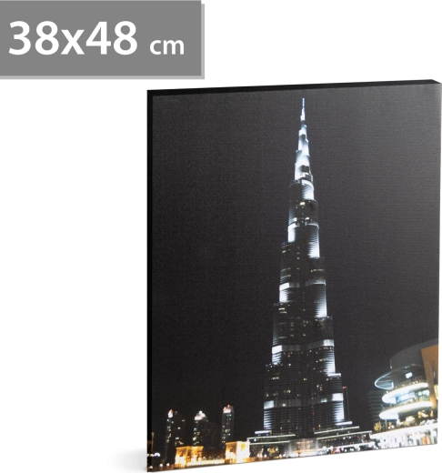 LED stenska slika Burj Khalifa, 38 × 48 cm