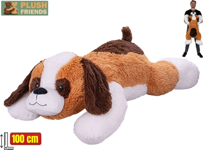 Plišasti bernardinec 100 cm – ležeči crkljivec iz kolekcije Plush Friends