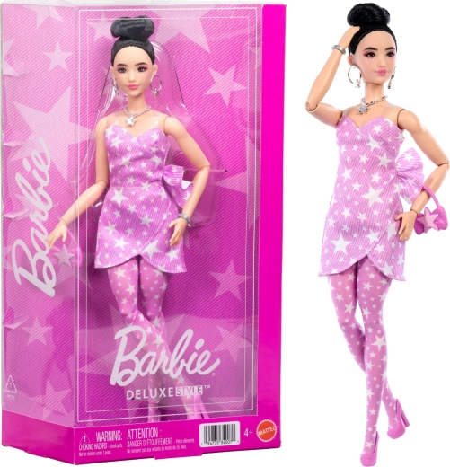 Barbie Deluxe Style rožnati denim punčka z dodatki