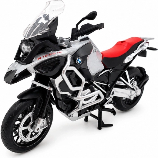 Model motocikla MSZ BMW R1250GS Adventure srebrn 1:12 - 1 kos