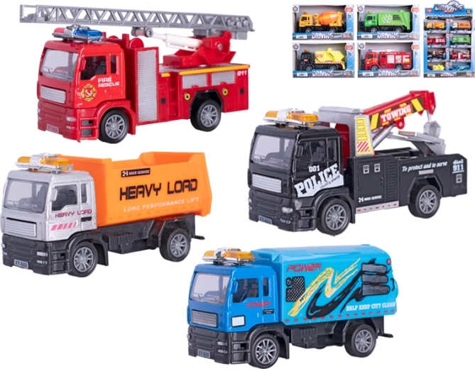 Kovinska delovna vozila 1:55 z vzvratnim pogonom, 12 cm