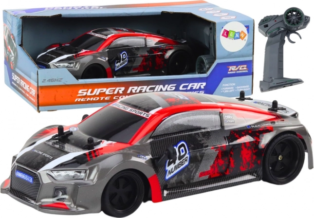 RC avto na daljinsko upravljanje 1:18 gumijasta drift kolesa rdeča