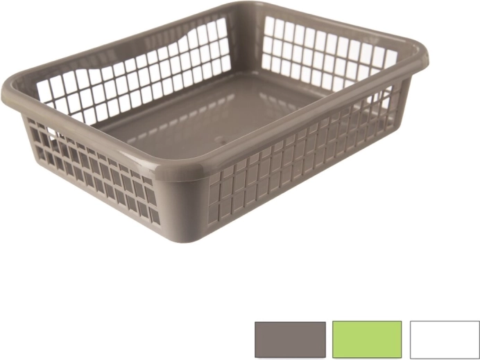 Organizacijska košarica iz plastike UH 25,5 × 19,5 × 6,5 cm, mešane barve