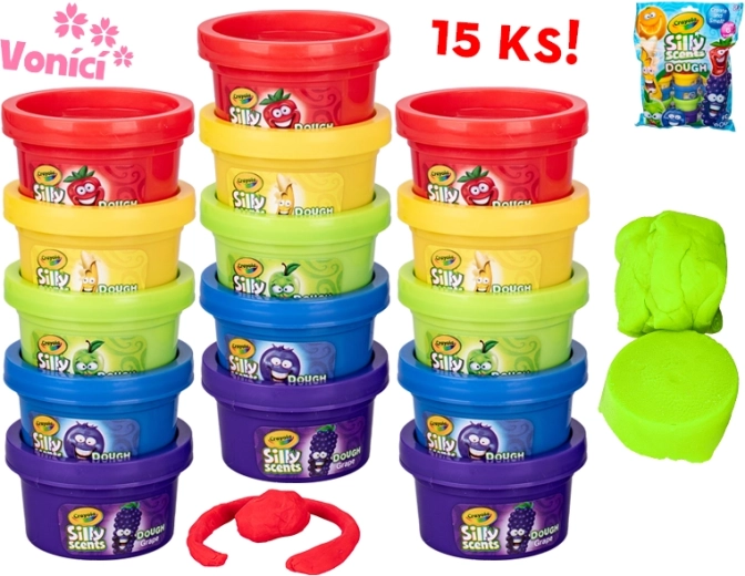 Crayola modelirna masa z vonjem sadja – komplet 15 lončkov