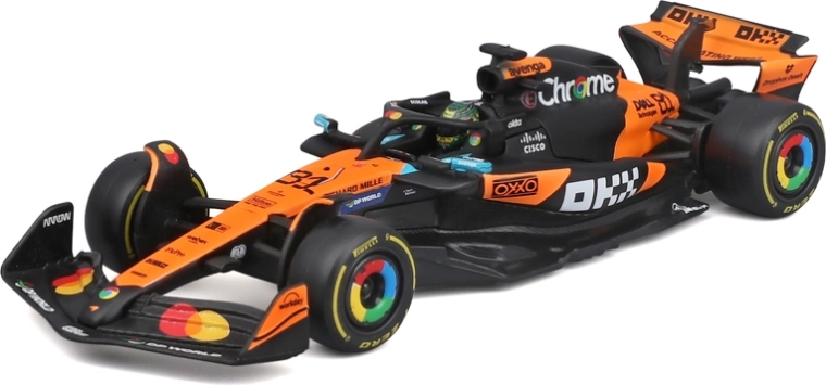 Model Bburago F1 McLaren MCL39 (2025) Oscar Piastri #81 1:43 v akrilnem boxu