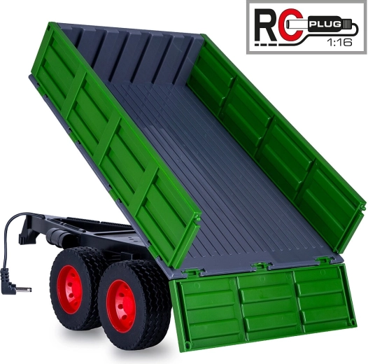 Prekucna prikolica JAMARA za RC-traktor 1:16, temno zelena