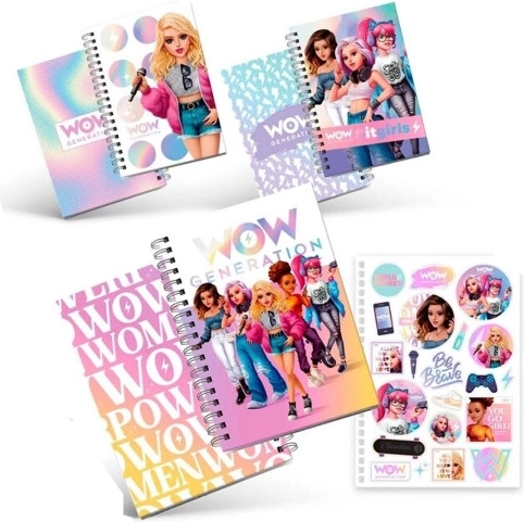 Spiralni zvezek A5 80 listov v trdi vezavi WOW Generation Kids
