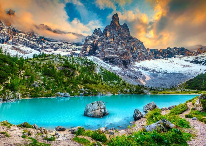 ENJOY sestavljanka – jezero Sorapis, Dolomiti (Italija), 1000 koščkov