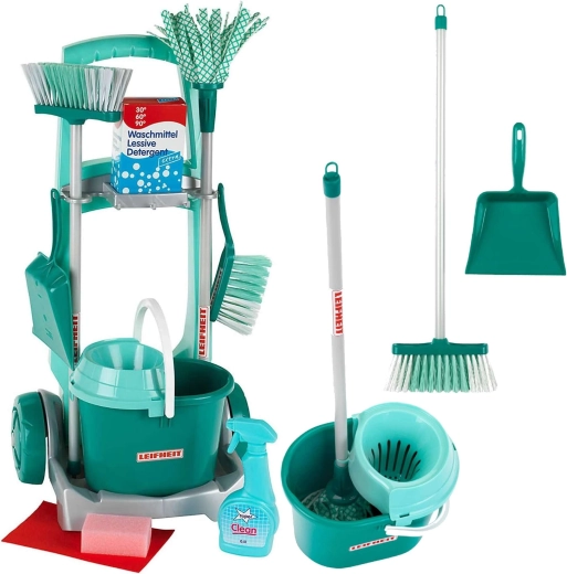 Otroški čistilni voziček LEIFHEIT z mopom, metlo in dodatki KLEIN