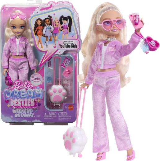 Barbie Dream Besties Barbie »Malibu« vikend pobeg – modna punčka z dodatki