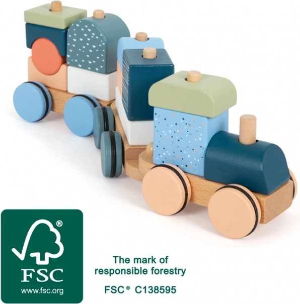 Leseni zložljivi vlak Arctic small foot