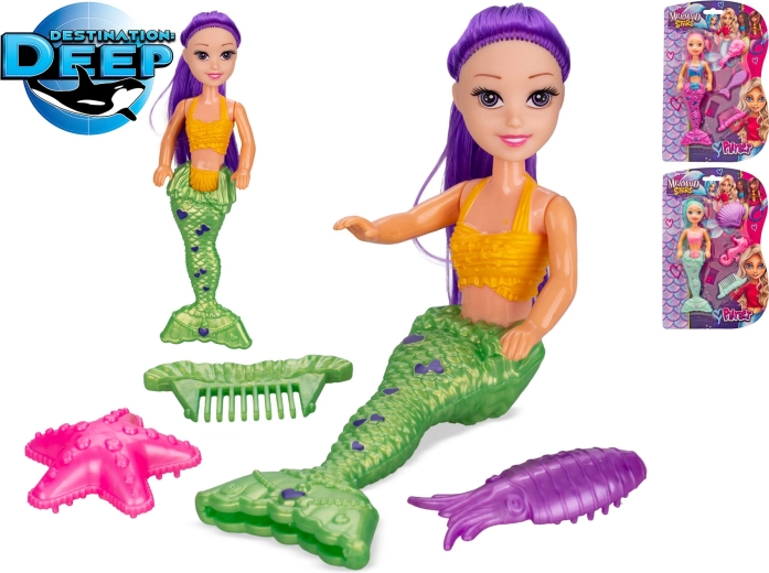 Morska deklica Destination Deep 17 cm z dodatki