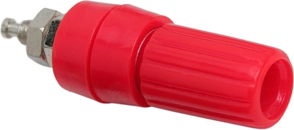 Vgradna bananasta vtičnica 4 mm, rdeča