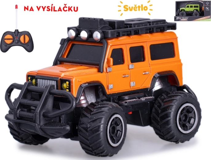 RC terensko vozilo 1:43 s svetlobami, 27 MHz, 14 cm